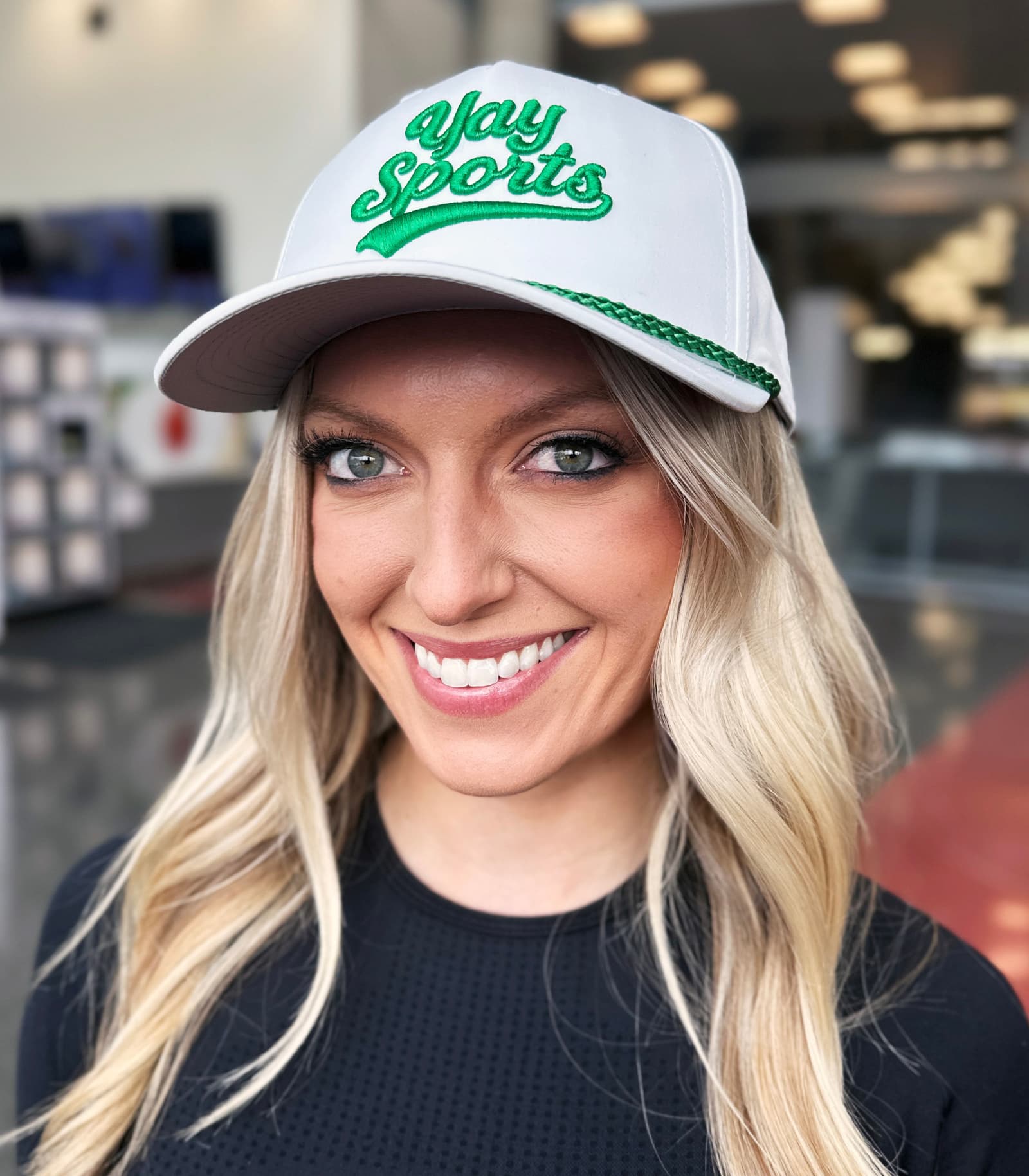 First Team White & Green Game Day Rope Hat