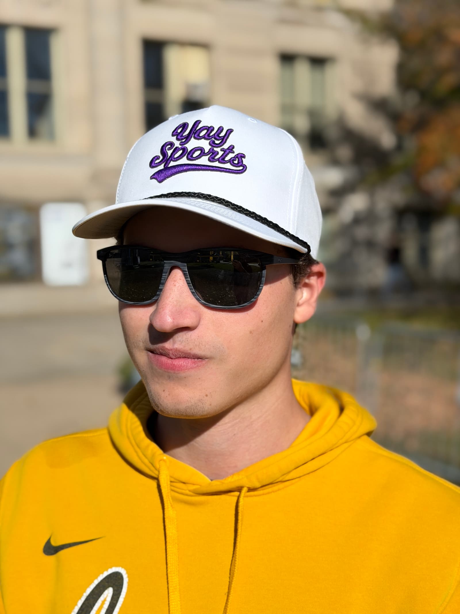 First Team White & Purple Game Day Rope Hat