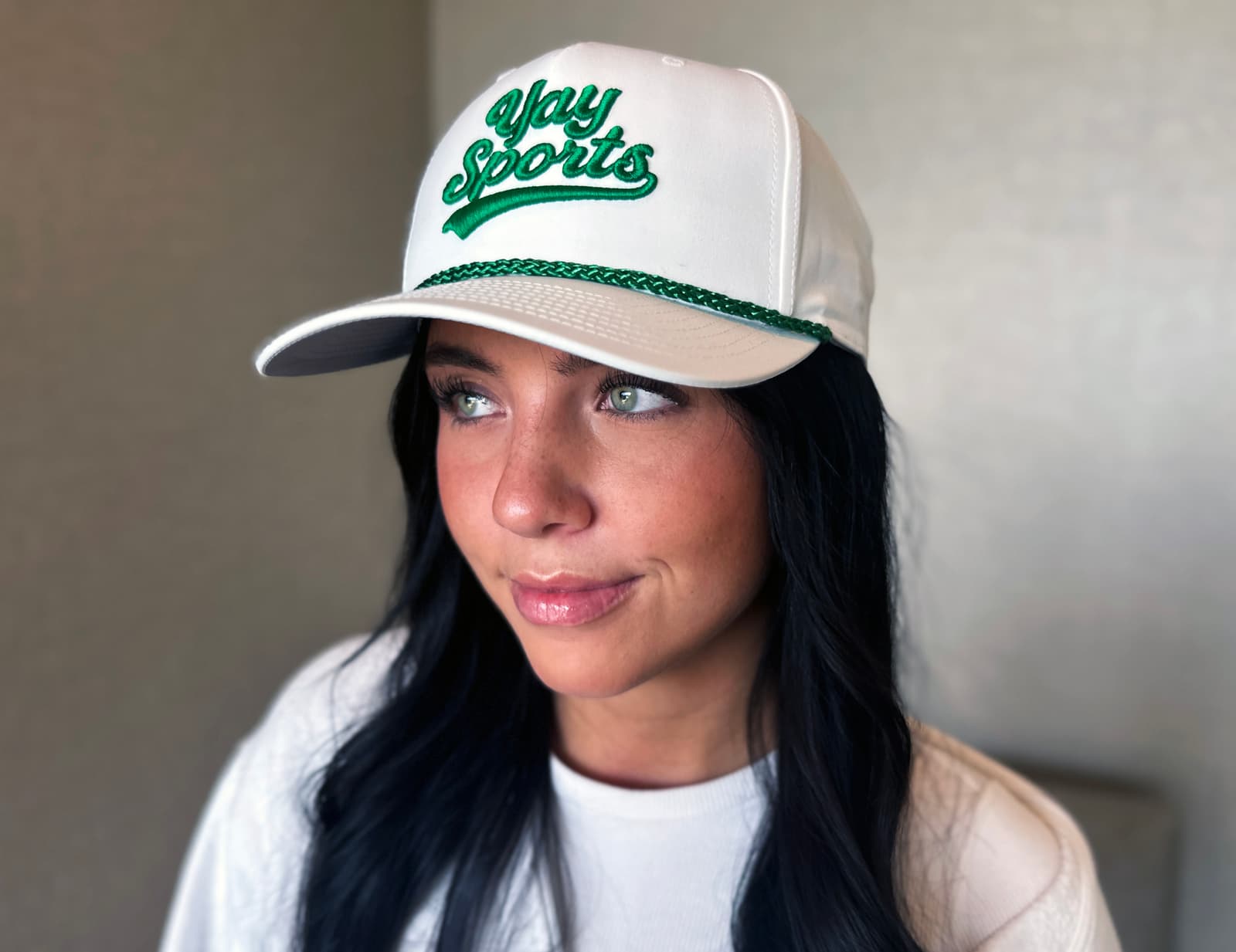 First Team White & Green Game Day Rope Hat thumbnail 5