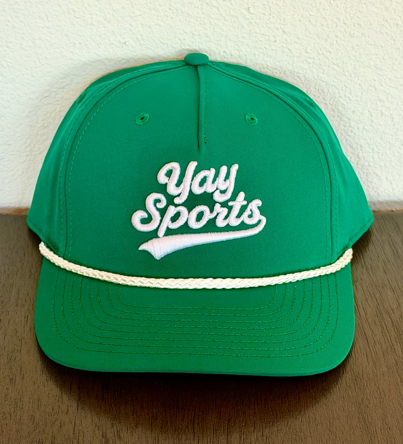 First Team Green & White Game Day Rope Hat